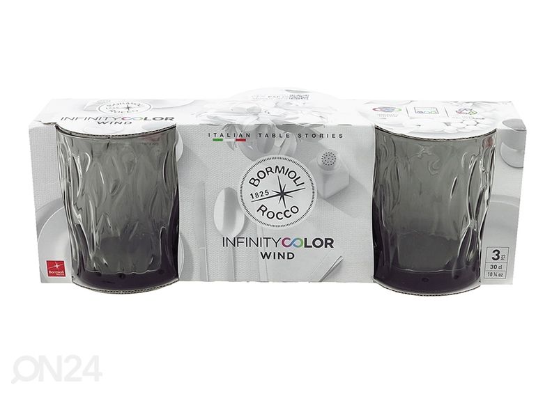 Стакан Bormioli Rocco Wind onyx, 30 cl, 3 шт увеличить