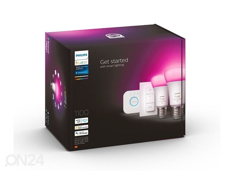 Стартовый комплект Hue White and Color Ambiance 2xE27 увеличить