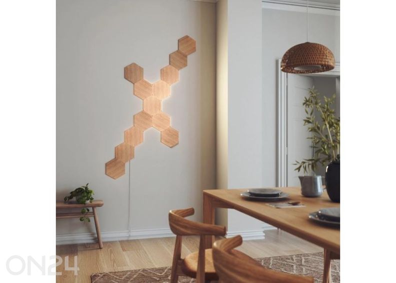 Стартовый набор Nanoleaf Elements Wood Look Hexagons (13 панелей), теплый и холодный свет увеличить