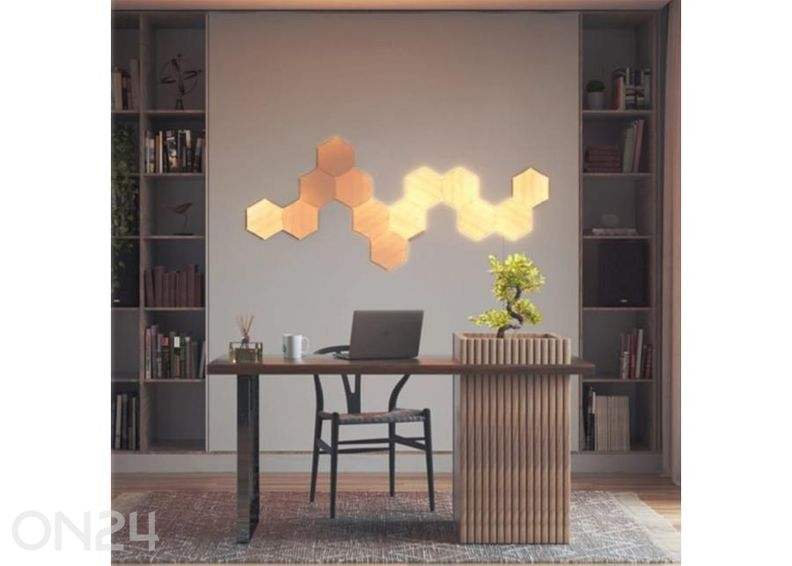 Стартовый набор Nanoleaf Elements Wood Look Hexagons (13 панелей), теплый и холодный свет увеличить