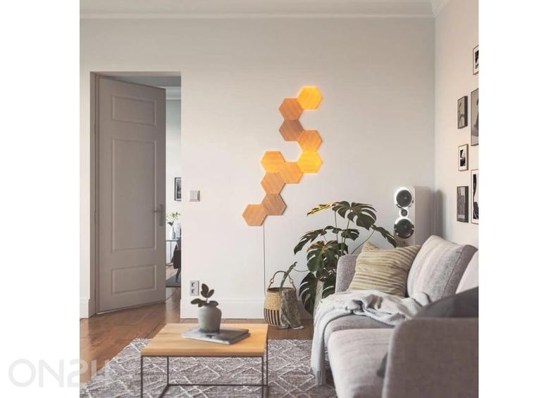 Стартовый набор Nanoleaf Elements Wood Look Hexagons (13 панелей), теплый и холодный свет увеличить