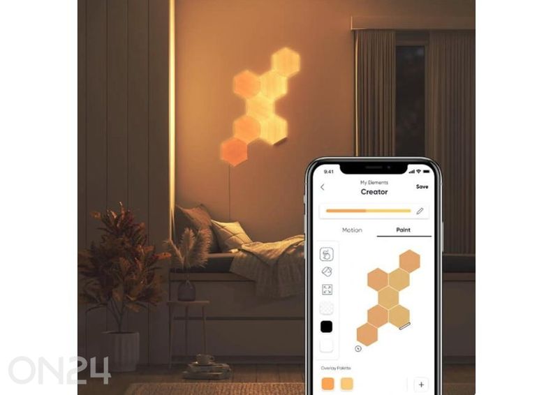Стартовый набор Nanoleaf Elements Wood Look Hexagons (7 панелей), теплый и холодный свет увеличить