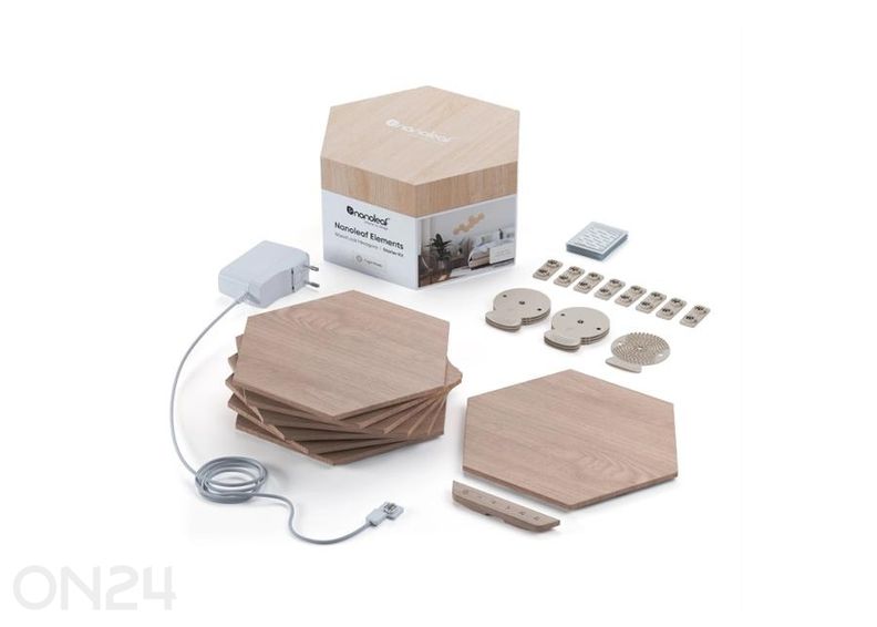 Стартовый набор Nanoleaf Elements Wood Look Hexagons (7 панелей), теплый и холодный свет увеличить