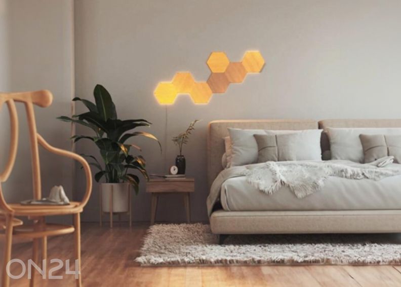 Стартовый набор Nanoleaf Elements Wood Look Hexagons (7 панелей), теплый и холодный свет увеличить