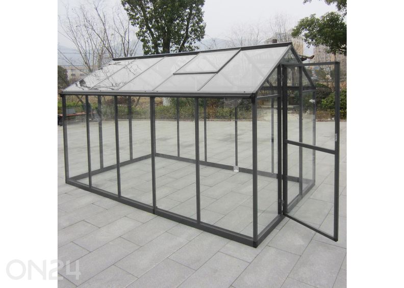 Стеклянная теплица 5,7 м², серая увеличить