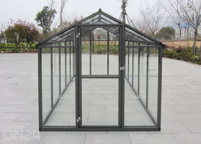 Стеклянная теплица 5,7 м², серая увеличить