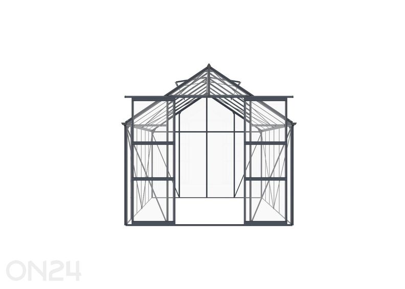 Стеклянная теплица Elegant 8,94 м², серая увеличить