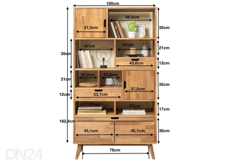 Стеллаж из массива дуба Scan 3 увеличить