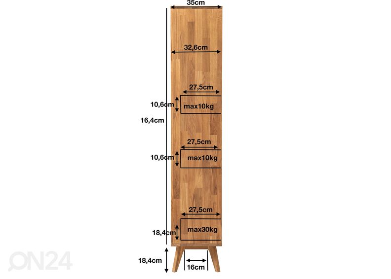Стеллаж из массива дуба Scan 3 увеличить