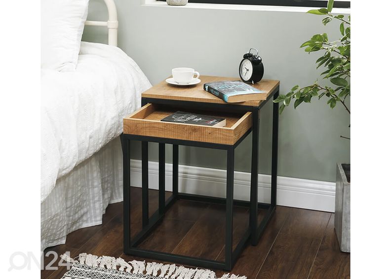 Столики, медово-коричневый/черный увеличить