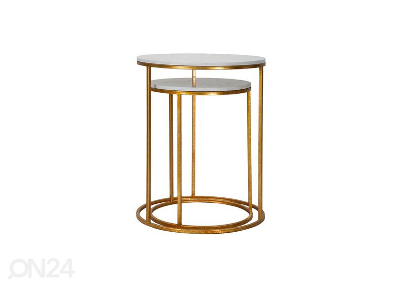 Столики Glam, золотистый/белый 2 шт увеличить