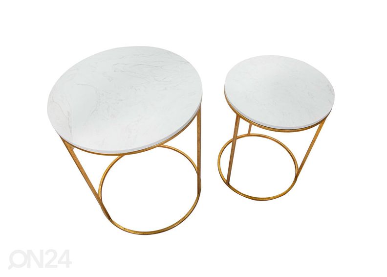 Столики Glam, золотистый/белый 2 шт увеличить