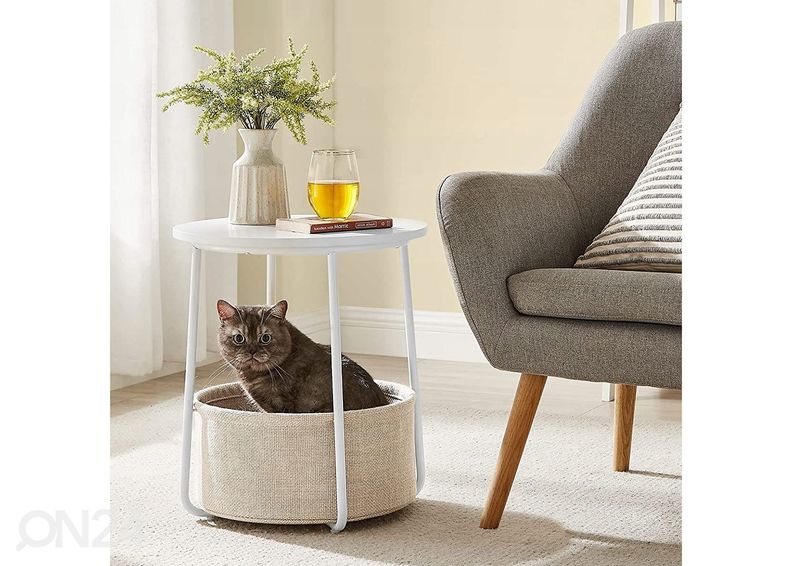 Столик с корзиной Oskar, белый увеличить