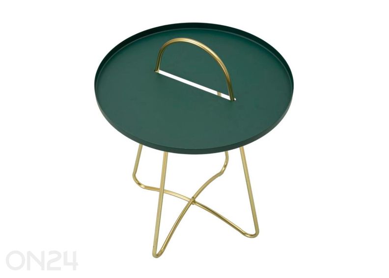 Столик Grent Ø 45 см, зеленый/золотой увеличить