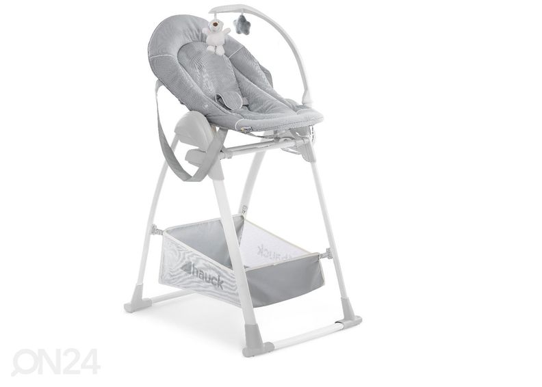 Стульчик для кормления и кресло-качалка Hauck Comfort Sit N Relax 3in1 серый увеличить