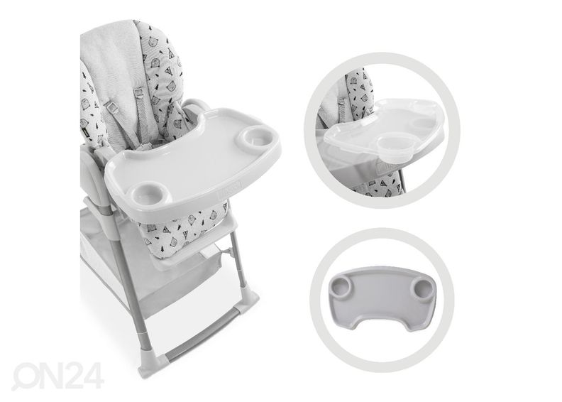 Стульчик для кормления и кресло-качалка Hauck Comfort Sit N Relax 3in1 Nordic серый увеличить