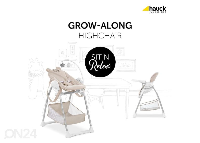 Стульчик для кормления и кресло-качалка Hauck Disney Sit N Relax Winnie the Pooh бежевый увеличить