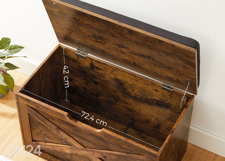 Сундук/пуф, коричневый/тёмно-серый увеличить