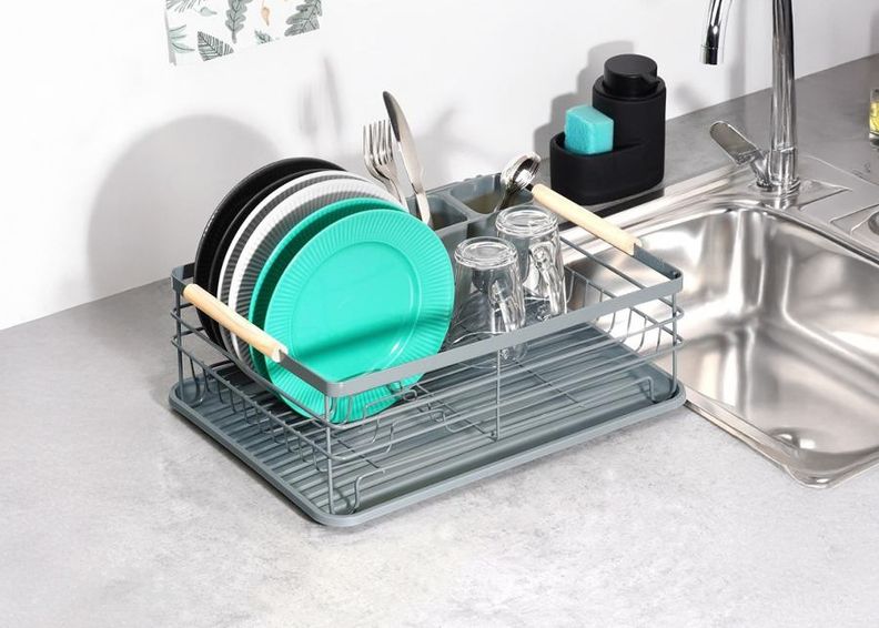 Сушилка для посуды, серая увеличить