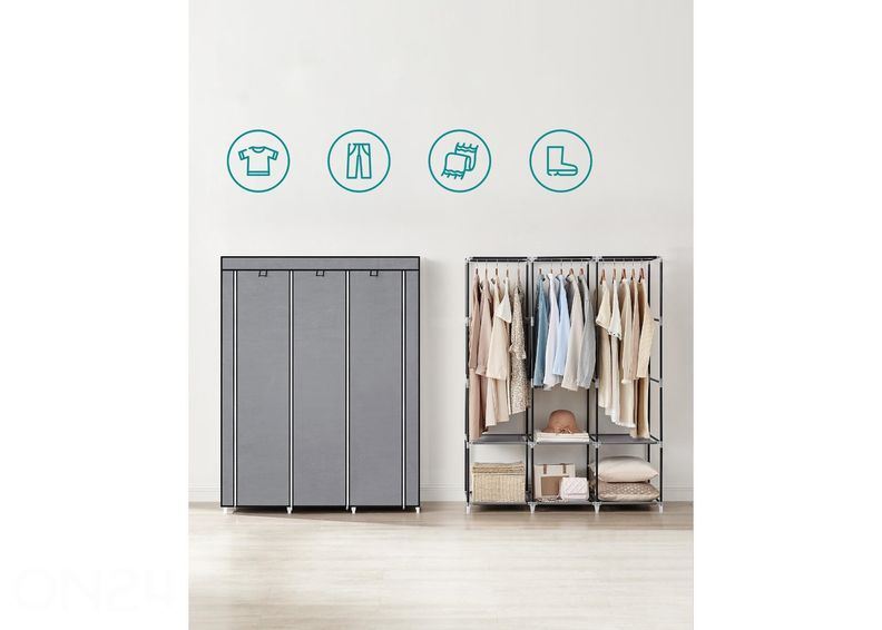 Текстильный шкаф, серый увеличить