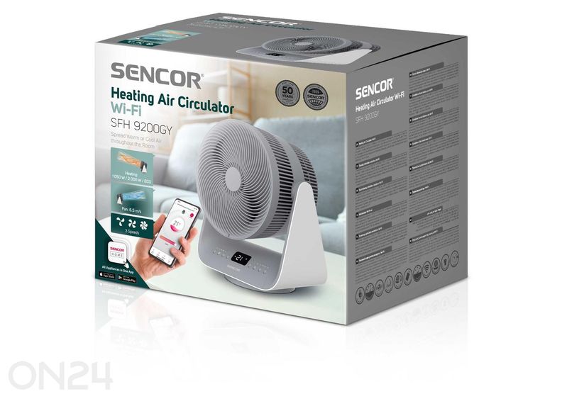 Тепловентилятор с WiFi Sencor SFH9200GY, серый увеличить