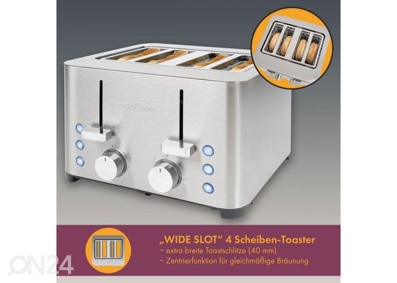 Тостер на 4 ломтика ProfiCook PCTA1252 увеличить