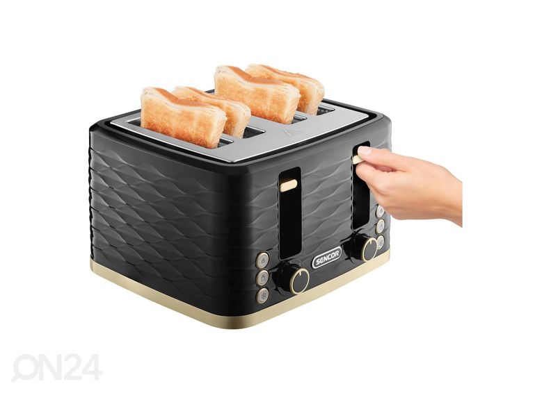 Тостер на 4 ломтика Sencor STS7551BK, черный увеличить