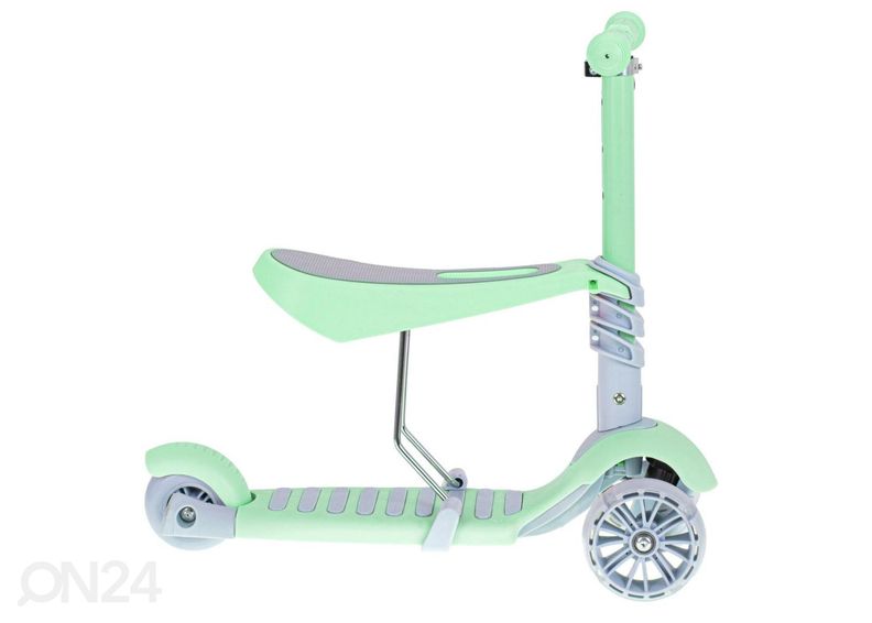 Трехколесный самокат с сиденьем и светодиодными фонарями увеличить