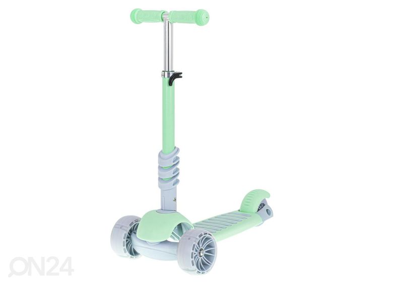 Трехколесный самокат с сиденьем и светодиодными фонарями увеличить