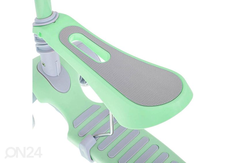 Трехколесный самокат с сиденьем и светодиодными фонарями увеличить