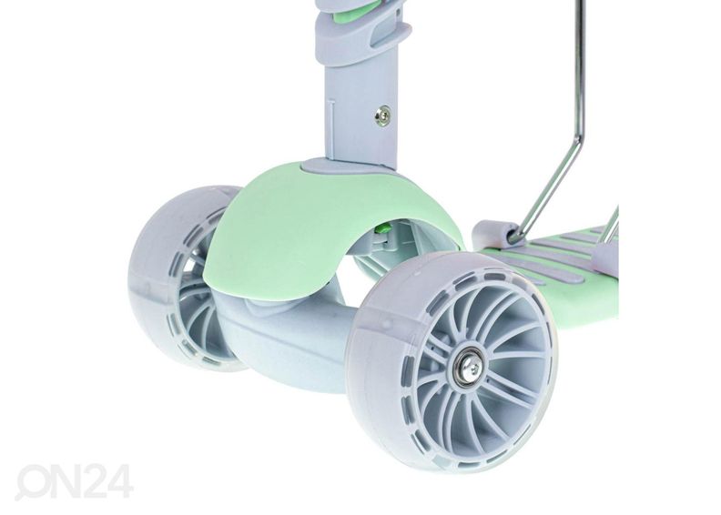 Трехколесный самокат с сиденьем и светодиодными фонарями увеличить