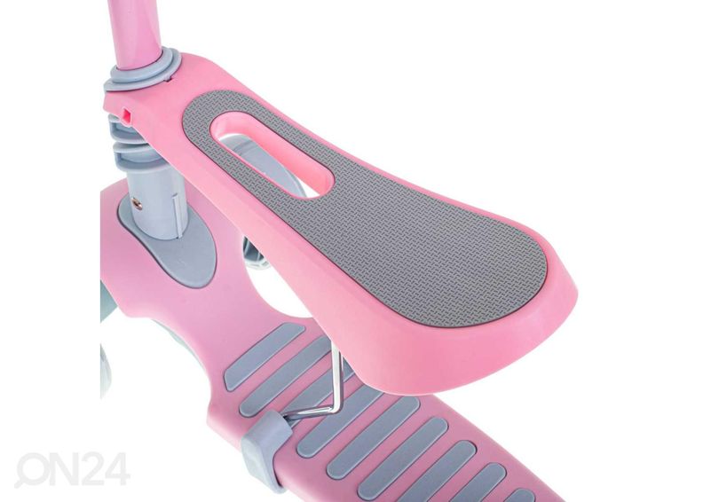 Трехколесный самокат с сиденьем и светодиодными фонарями увеличить