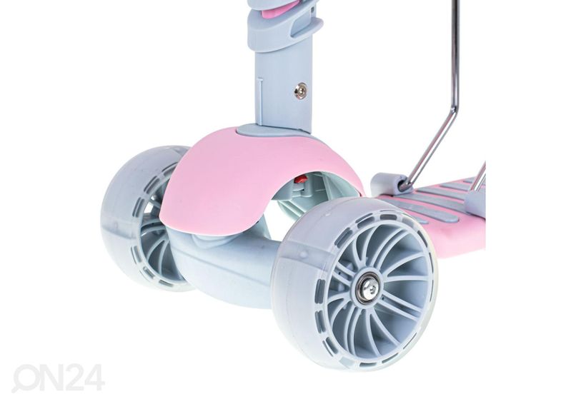 Трехколесный самокат с сиденьем и светодиодными фонарями увеличить