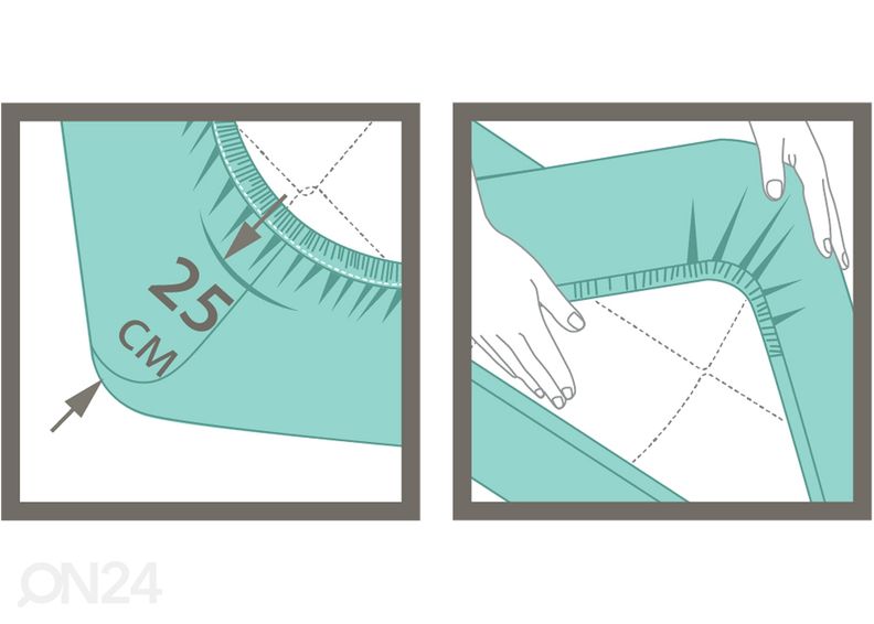 Трикотажная простынь на резинке, жёлтый 140-160x200x25 cm увеличить