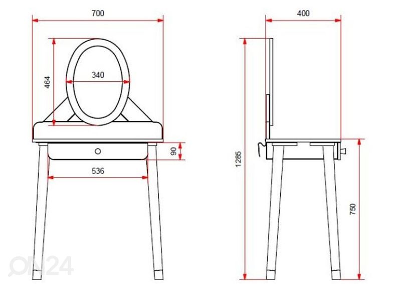 Туалетный столик Billy, белый увеличить