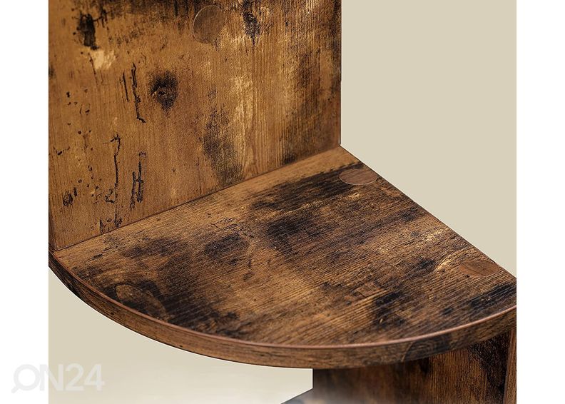 Угловая полка настенная 20x20 cm, коричневый/чёрный увеличить