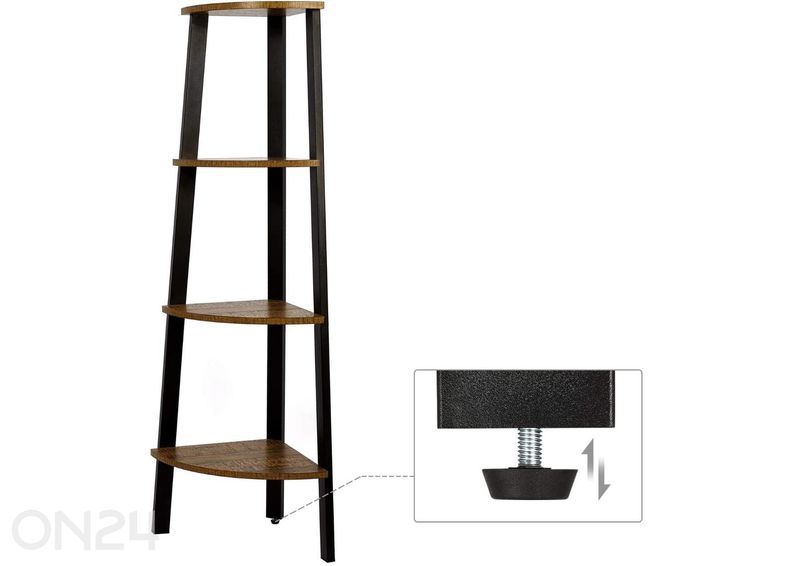 Угловая полка 125 см, коричневая увеличить