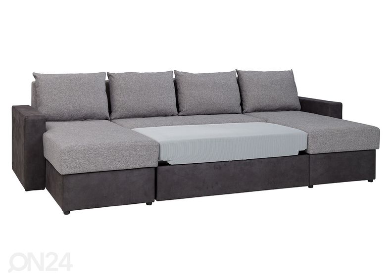 Угловой диван-кровать с двумя ящиками увеличить