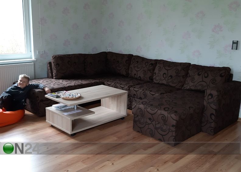 Угловой диван-кровать с двумя ящиками Rowena увеличить