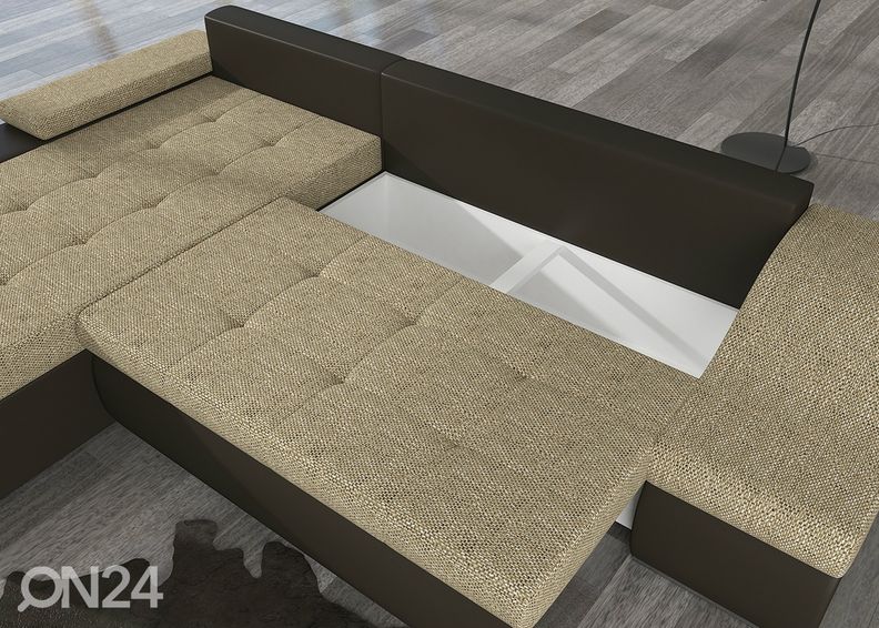 Угловой диван-кровать с ящиком увеличить