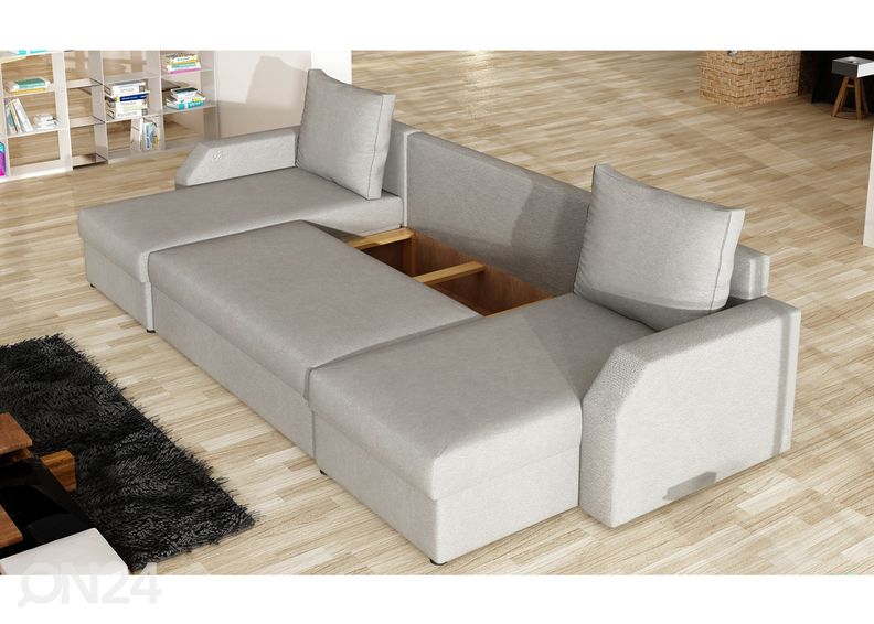 Угловой диван-кровать с ящиком увеличить