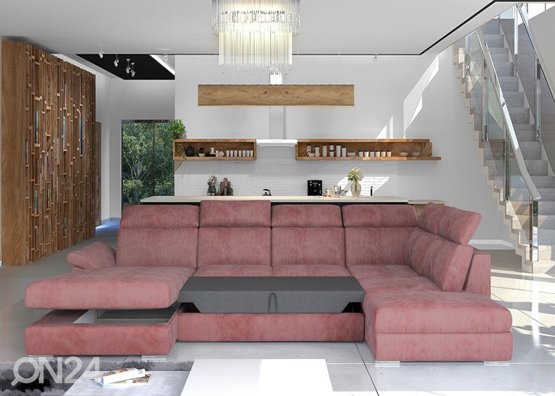 Угловой диван-кровать с ящиком увеличить