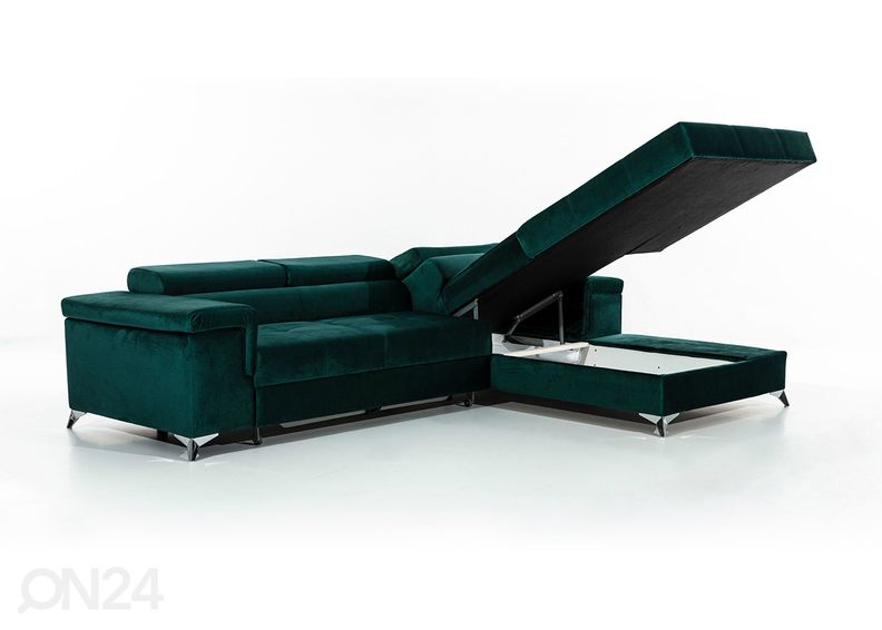 Угловой диван-кровать с ящиком увеличить