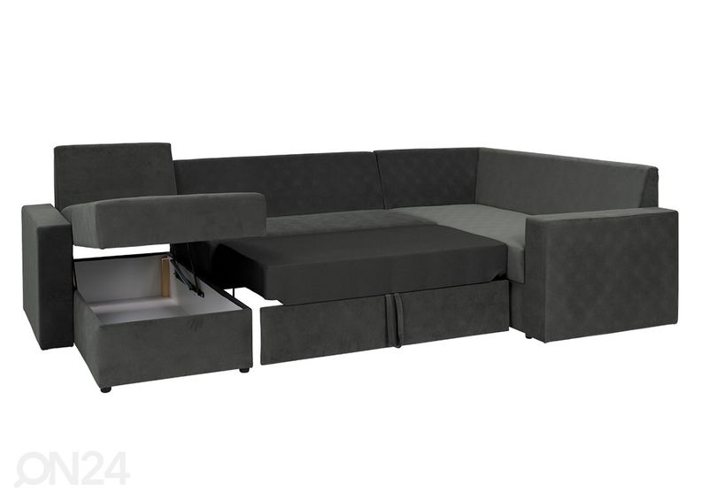 Угловой диван-кровать с ящиком увеличить