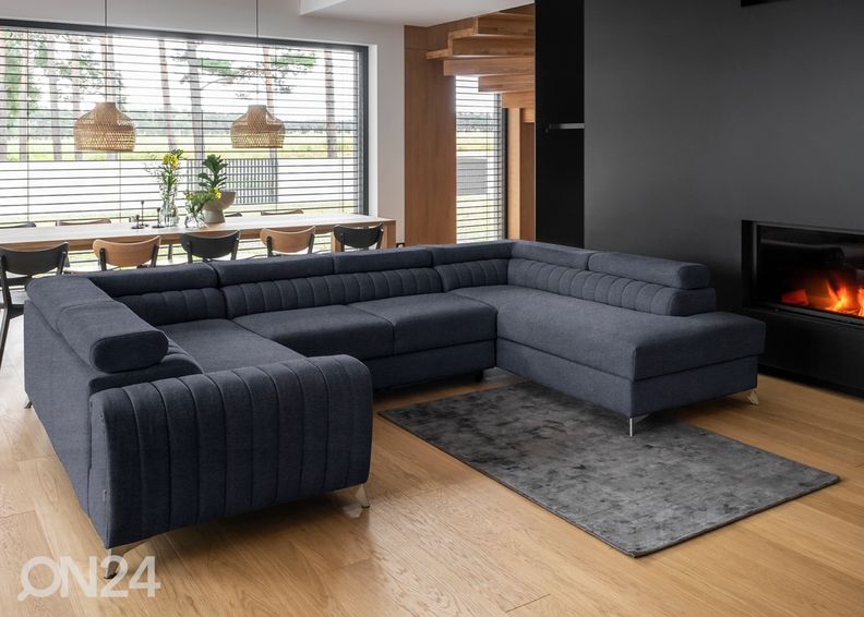 Угловой диван-кровать с ящиком увеличить