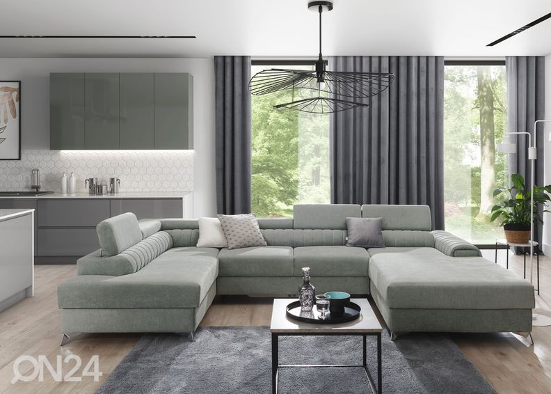 Угловой диван-кровать с ящиком увеличить