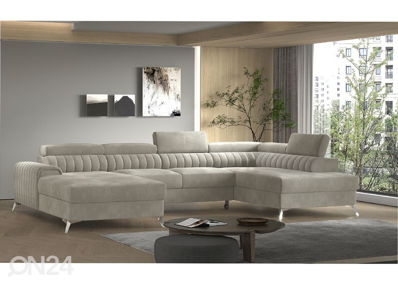 Угловой диван-кровать с ящиком увеличить