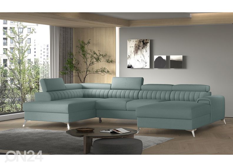 Угловой диван-кровать с ящиком увеличить