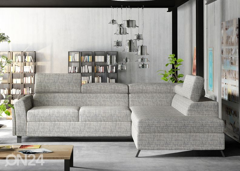 Угловой диван-кровать с ящиком увеличить