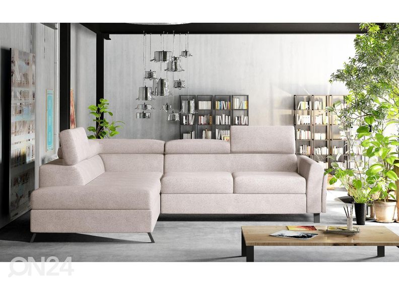 Угловой диван-кровать с ящиком увеличить